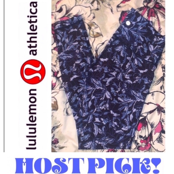 Lululemon Wunder Under Tights Leggings Rare Sketch Leaf Size 4 NWOT Athleisure - Picture 2 of 16